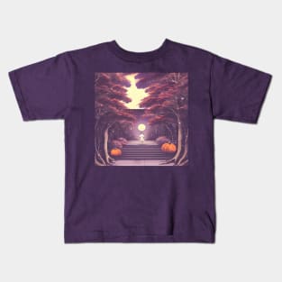 Fairies in the Halloween Fall Season Autumn Spooky Goth Vibes Kids T-Shirt